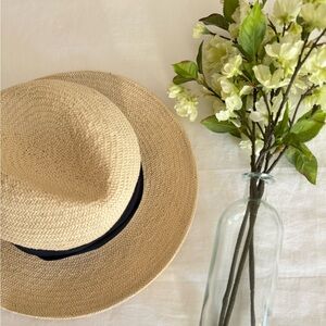 Banana Republic Tan and Black Straw Hat
